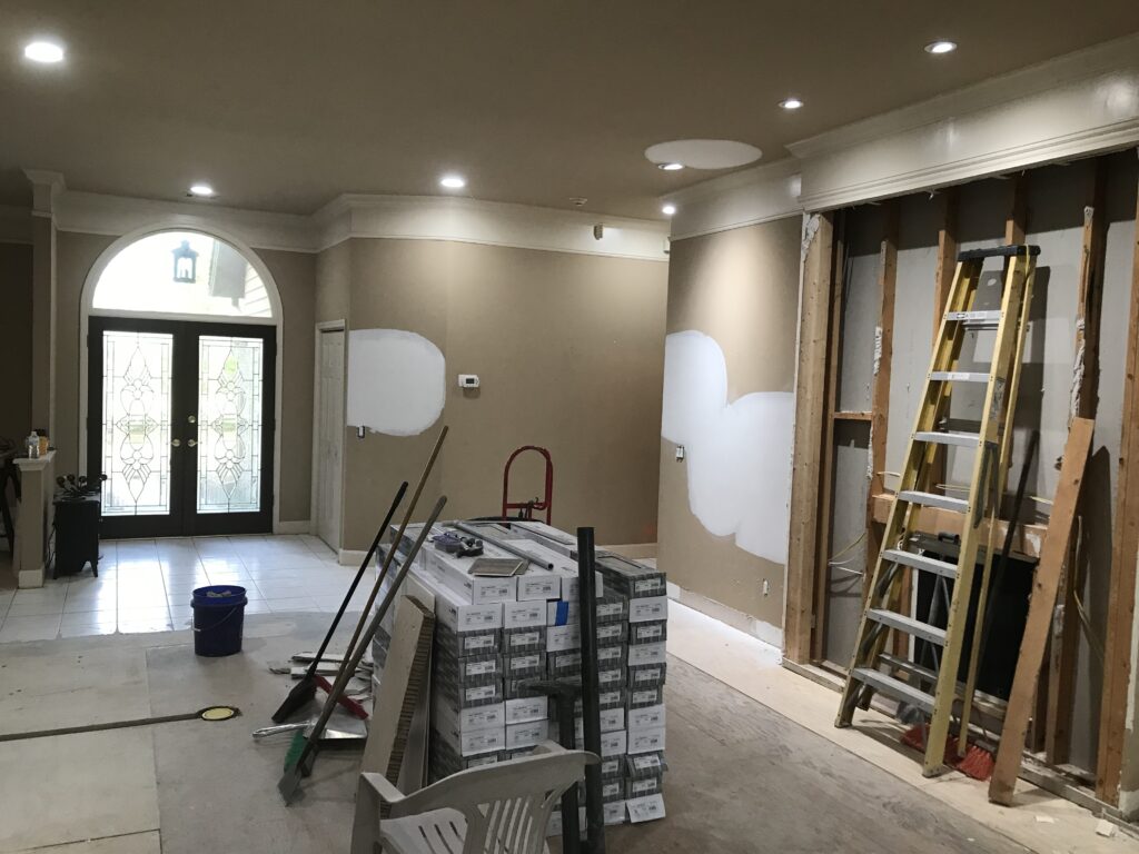 Recessed lighting and interior painting in Milton, Georgia.