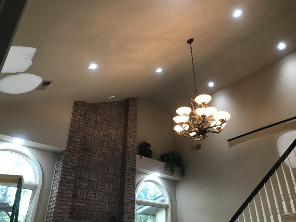 Recessed lighting and interior painting in Milton, Georgia.