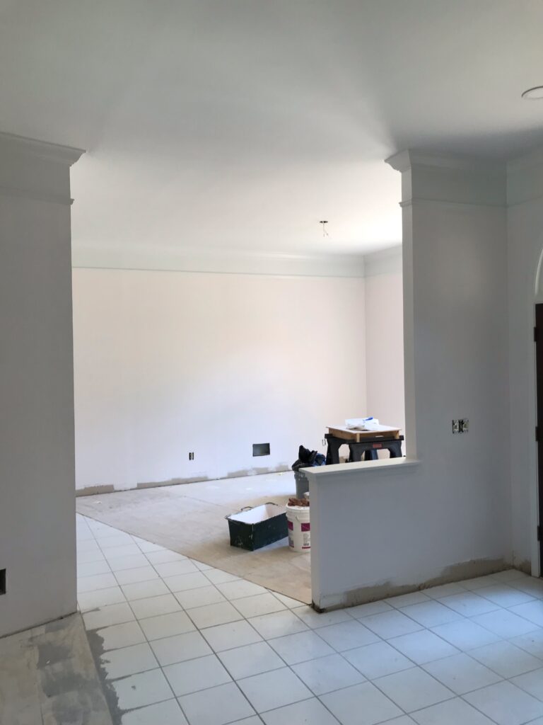 Recessed lighting and interior painting in Milton, Georgia.
