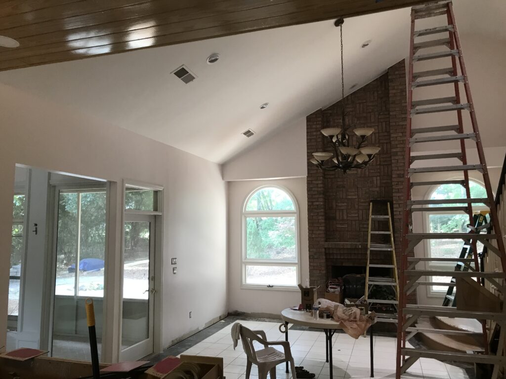 Recessed lighting and interior painting in Milton, Georgia.
