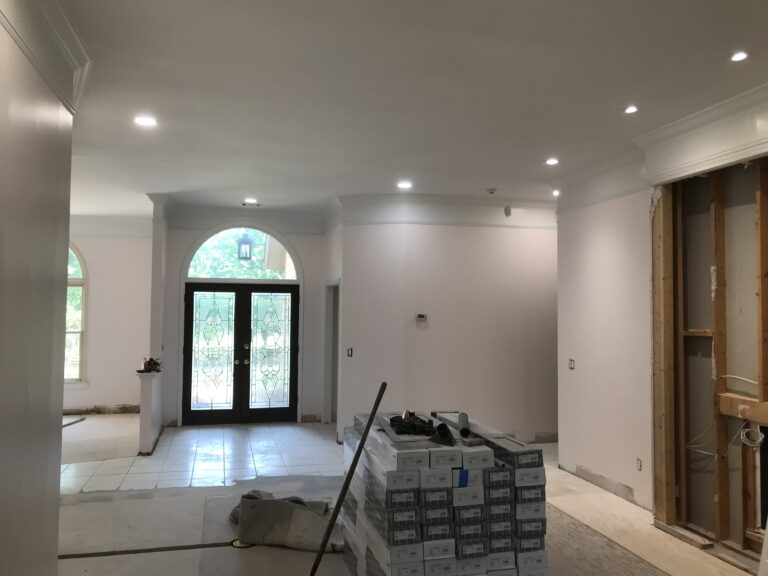 Recessed lighting and interior painting in Milton, Georgia.